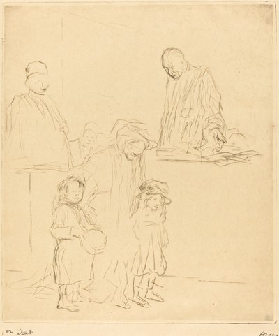 Saliendo de la audiencia (primera placa) de Jean Louis Forain