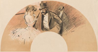 Eventail Bal Gavarni de Jean Louis Forain