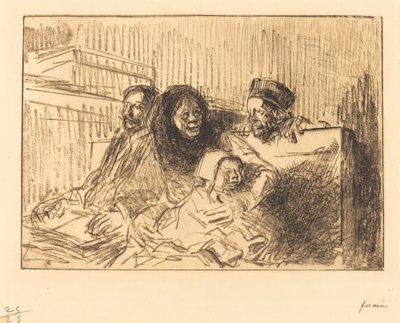 Evidencia en la Audiencia (segunda placa) de Jean Louis Forain