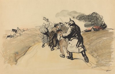 Incursión alemana en un pueblo de Jean Louis Forain