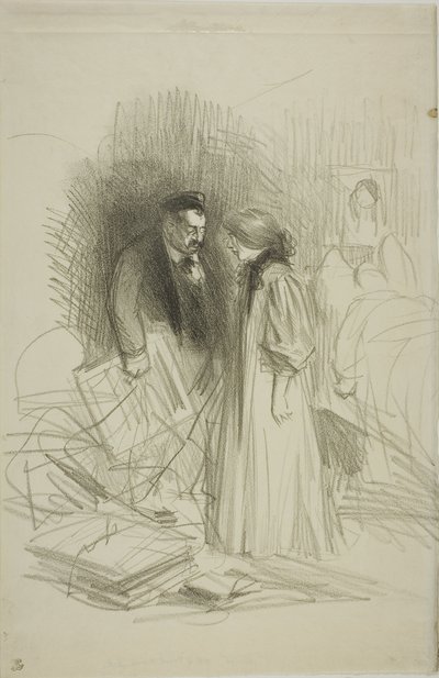"No me atrevo a quitarlos todavía... le haría demasiado daño" de Jean Louis Forain