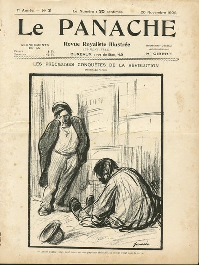 Ilustración de Jean-Louis Forain para la portada de Le Panache, revista realista ilustrada de Jean Louis Forain