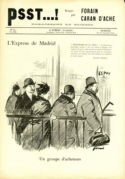 Ilustración de Jean-Louis Forain (1852-1931) en Psst...! de Jean Louis Forain