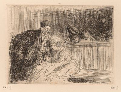 El abogado hablando con el acusado de Jean Louis Forain