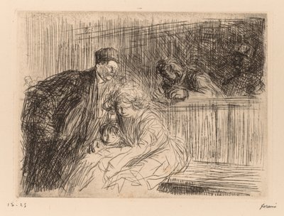 El abogado hablando al acusado de Jean Louis Forain