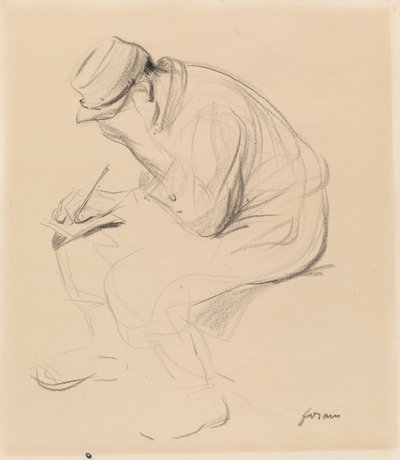 Le Poilu, soldado francés escribiendo a casa de Jean Louis Forain