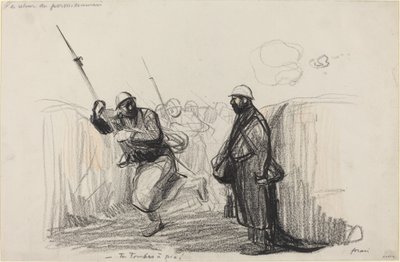 Le retour du permissionnaire. -¡Tú caes a pic!, c. 1914-1919 de Jean Louis Forain