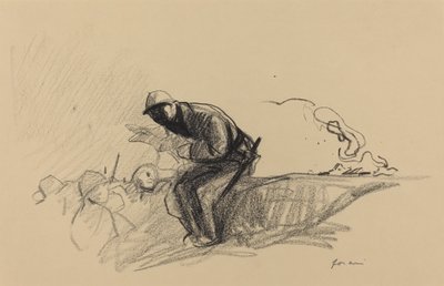 Noticias en las trincheras, c. 1914-1919 de Jean Louis Forain
