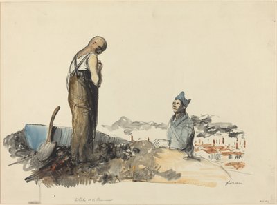 Poilu y prisionero, c. 1914-1919 de Jean Louis Forain