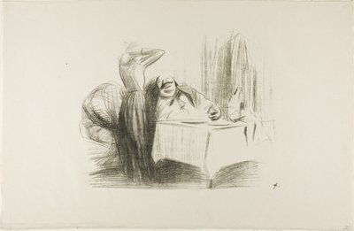 Escena de comedor privado (placa horizontal) de Jean Louis Forain