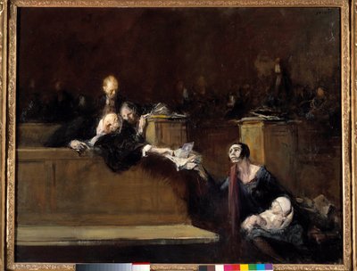 Escena de tribunal. Pintura de Jean Louis Forain (1852-1931) Siglo XX. París, Museo del Louvre de Jean Louis Forain