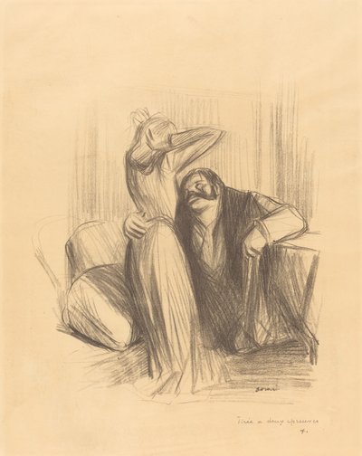 Escena en una habitación privada (placa vertical) de Jean Louis Forain