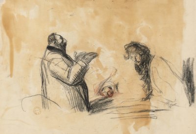 Boceto para En el Hospital verso, cuarto trimestre del siglo XIX o primer tercio del siglo XX de Jean Louis Forain