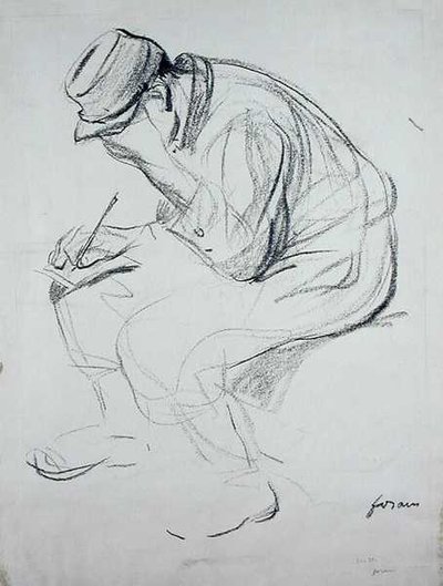 Soldado Escribiendo de Jean Louis Forain