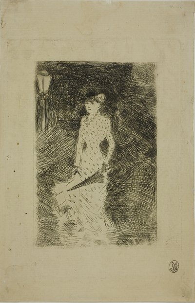 Mujer paseando con paraguas de Jean Louis Forain