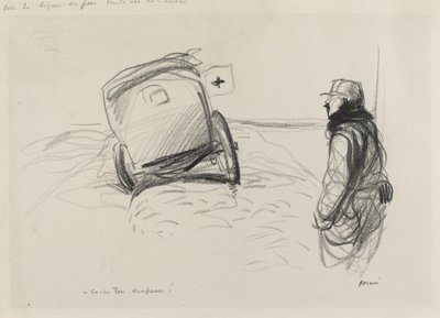 Sur la ligne de feu, c. 1914-1919 de Jean Louis Forain