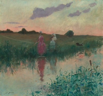 La Esposa del Artista Pescando, 1896 de Jean Louis Forain