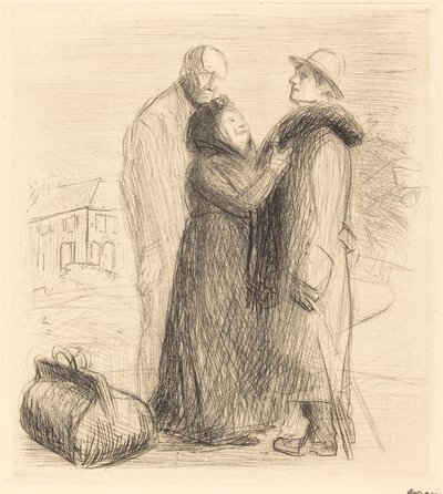 La Partida del Hijo Pródigo (primera placa, vertical) de Jean Louis Forain