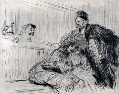 El abogado hablando con el prevenido, 1925 de Jean Louis Forain