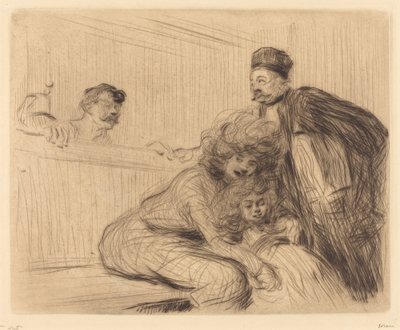 El abogado hablando con el prisionero (primera placa) de Jean Louis Forain