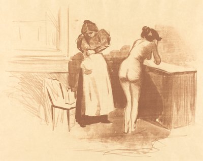 El Masaje con Guante de Pelo Grueso de Jean Louis Forain