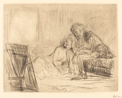 El descanso del modelo (primera placa) de Jean Louis Forain