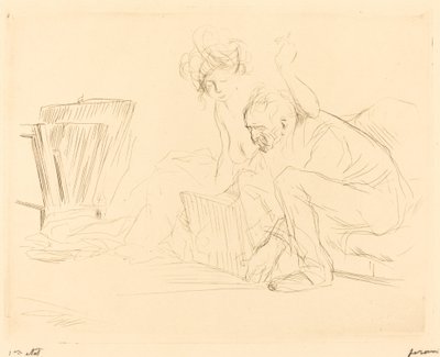 El descanso del modelo (segunda placa) de Jean Louis Forain