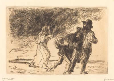 El camino a Emaús (primera placa) de Jean Louis Forain