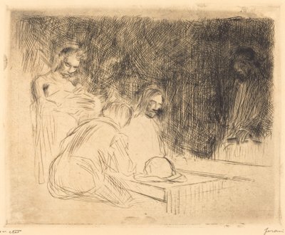 La Cena en Emaús (tercera placa) de Jean Louis Forain