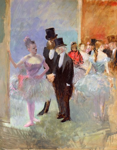 Las alas de la ópera (en el vestíbulo) c.1887 de Jean Louis Forain