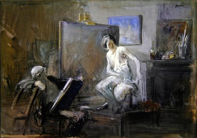 El pintor con su modelo de Jean Louis Forain