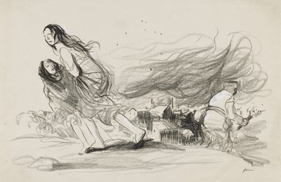 "Están quemando todo - Deben estar a punto de retirarse" de Jean Louis Forain