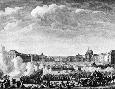 Revolución Francesa: El rey prometió ir a París el 6 de octubre de Jean Louis II (after) Prieur