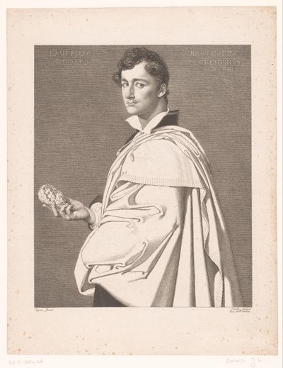 Retrato del escultor Lorenzo Bartolini de Jean Louis Potrelle