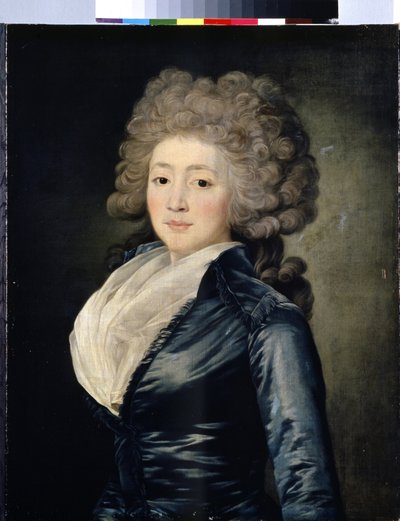Retrato de Olga Zherebtsova (Retrato de Olga Zherebtsova). Olga Zherebtsova, nee Zubova, también conocida como Madame Gerebtzoff (1755-1849). Pintura de Jean Louis Voille (1744- después de 1803). Óleo sobre lienzo, 73,5 x 58 cm, segunda mitad del siglo XVI de Jean Louis Voille