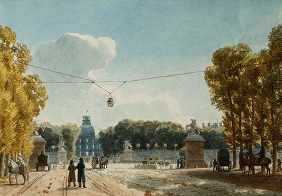 Vista de las Tullerías desde los Campos Elíseos de Jean Lubin Vauzelle