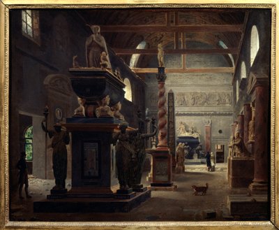 Sala de introducción del Museo de Monumentos Franceses en el convento de las Petites Augustins de Jean Lubin Vauzelle