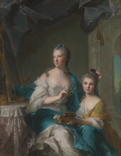 Madame Marsollier y su hija, 1749 de Jean Marc Nattier