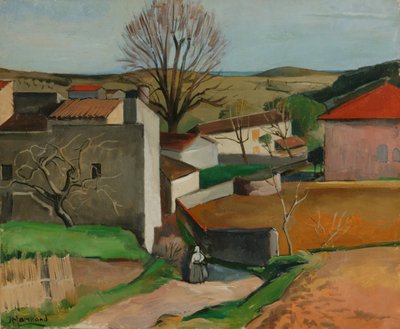 Aldea francesa (óleo sobre lienzo) de Jean Marchand