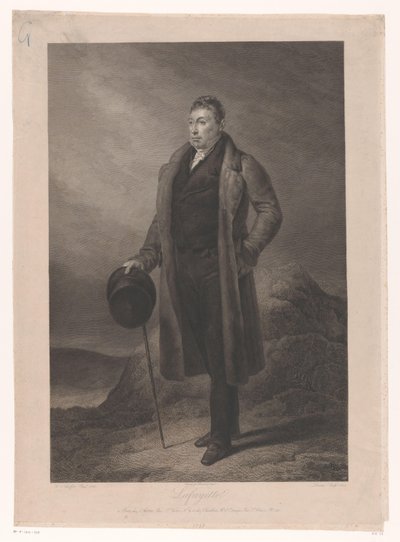 Retrato de Gilbert du Motier, marqués de la Fayette Lafayette (título sobre objeto) de Jean Marie Leroux