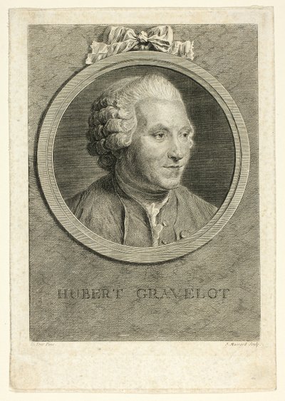 Retrato de Hubert Gravelot de Jean Massard