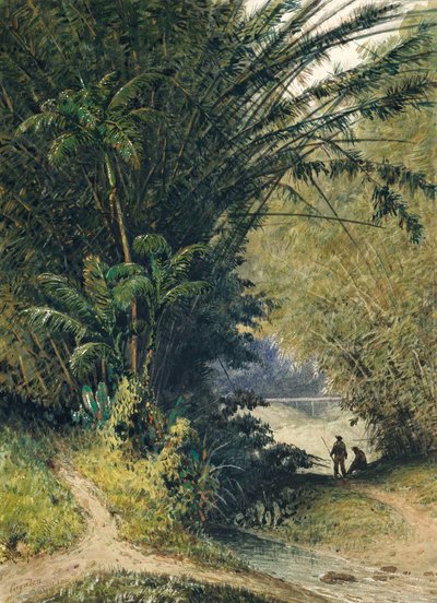 Un bosque de bambú en Trinidad de Jean Michel Cazabon
