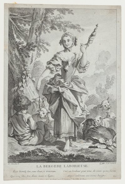 La Pastora Laboriosa, siglo XVIII de Jean Michel Liotard