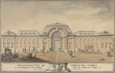 Vista del Hôtel des Fermes Générales du Tabac de Jean Michel Moreau