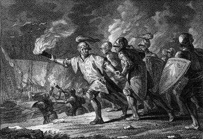 Conquista del Reino de Inglaterra por Guillermo el Conquistador de Jean Michel the Younger Moreau