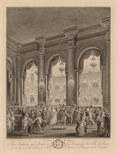 Baile de máscaras en el Hôtel de Ville, 23 de enero de 1782 de Jean Michel the Younger Moreau