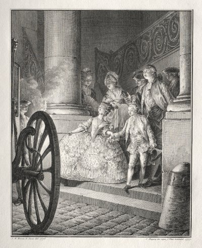 Rétif de la Bretonne: Los pequeños padrinos, 1777 de Jean Michel the Younger Moreau