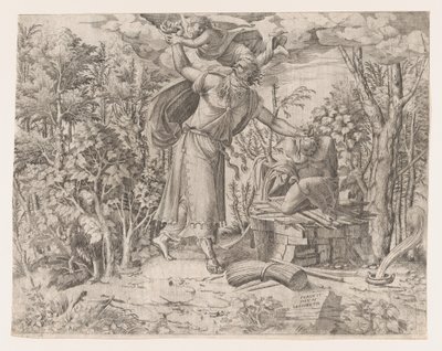 Abraham sacrificando a Isaac, 1535-55 de Jean Mignon