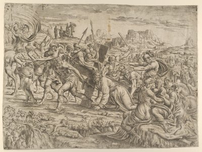 El traslado de la cruz, 1544 de Jean Mignon