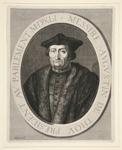 Augustin de Thou, presidente del Parlamento de París de 1535 a 1544 de Jean Morin